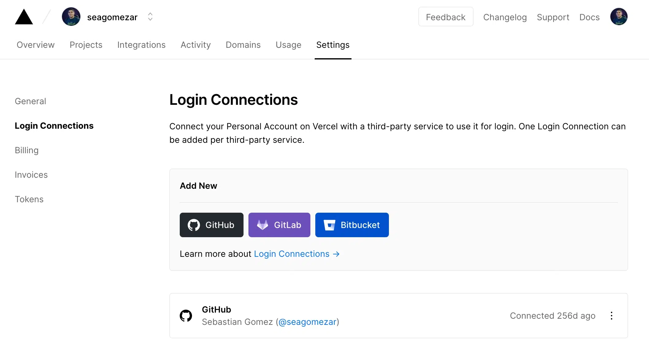Autorizar el acceso de Vercel a GitHub