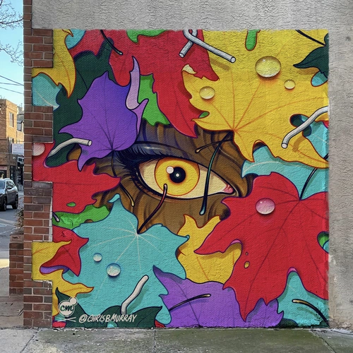 Peeking Through Mural (12' x 12')