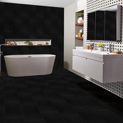 domino black porcelain white and black matte octagon a