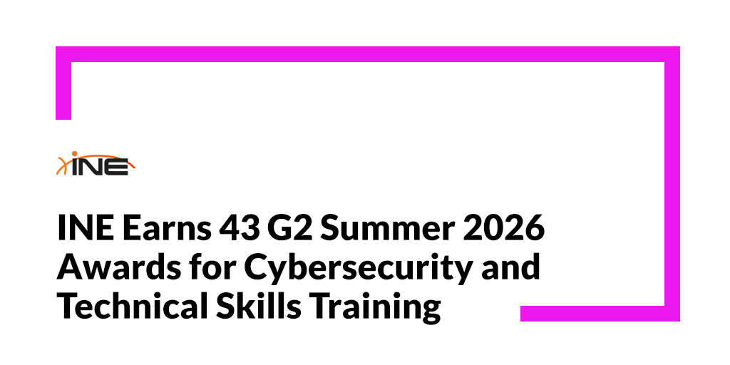 INE Earns 43 G2 Summer 2026 Awards for Cybersecurity and Technical Skills Training Image