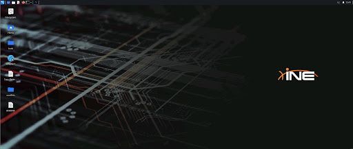 Provided Kali GUI desktop