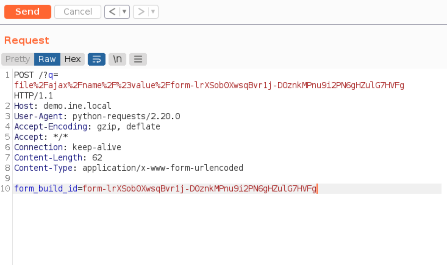 Burp Suite Send Form Build Request