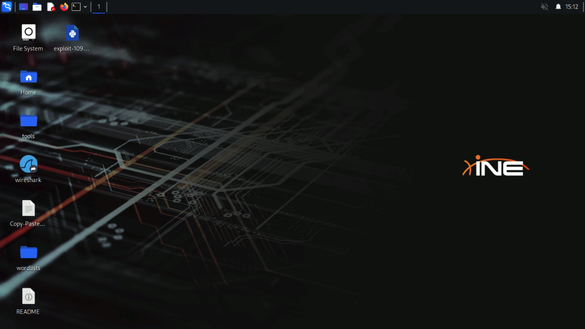 Kali Linux desktop used to begin the CVE-2026-109618 PHP2Shell lab.