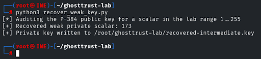 Recovering the deliberately weak private scalar