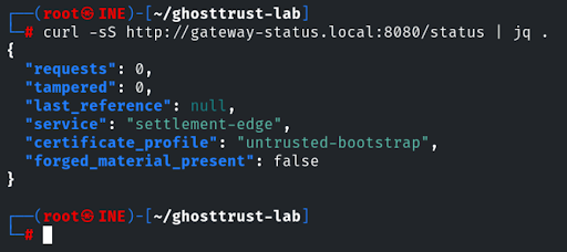 Clean gateway status before certificate installation
