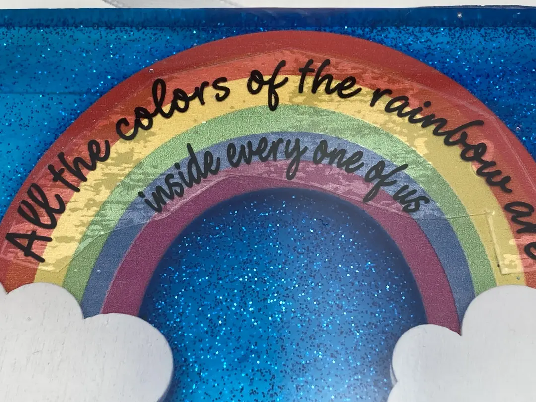 Colors of the Rainbow Hanging Plaque