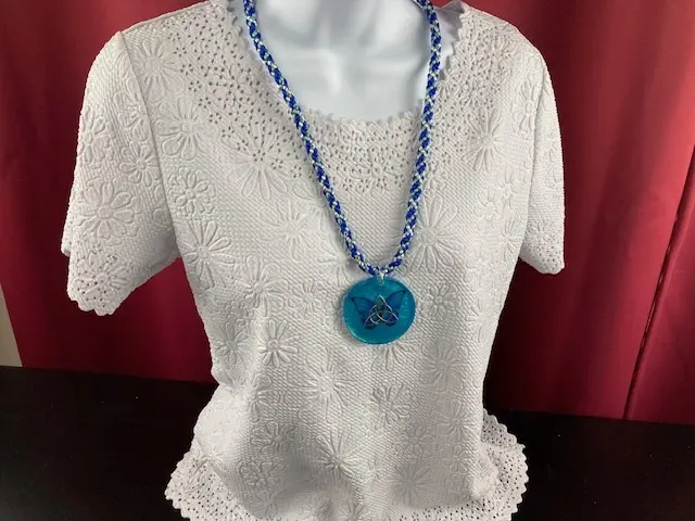 Blue Butterfly with Celtic Knot