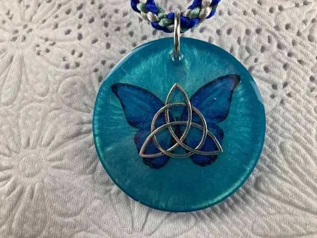 Blue Butterfly with Celtic Knot