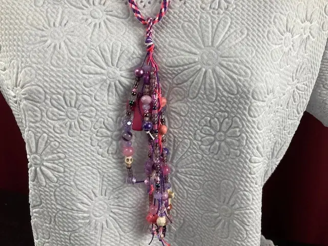 Pink and Purple Bead Cascade