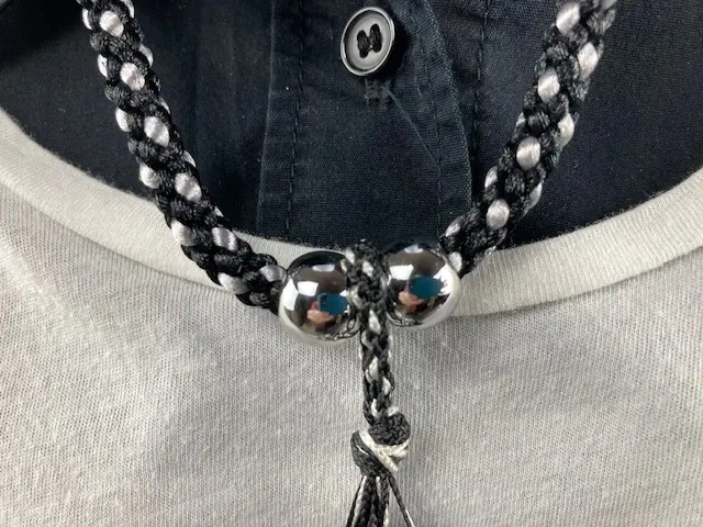 Black and White Cascade Beads with matching earrings