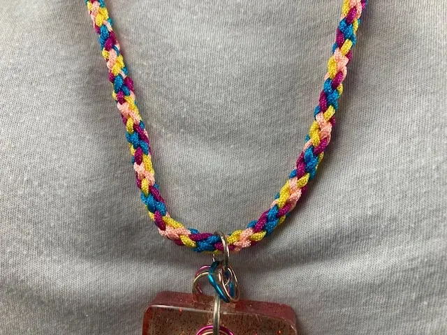 Sugar Skull Pendant with 3 Roses