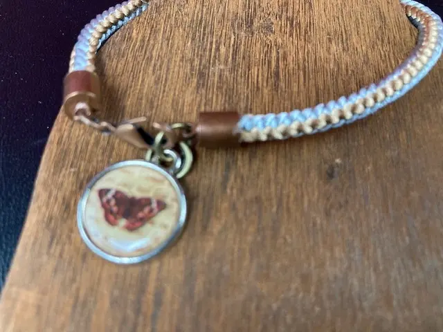 Braided Copper, Silver, Satin Cord