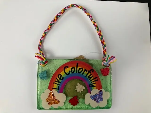 Live Colorfully Hanging Plaque