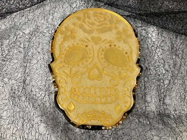 Gold Sugar Skull Box