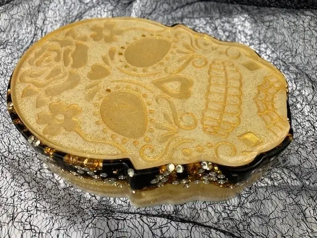 Gold Sugar Skull Box