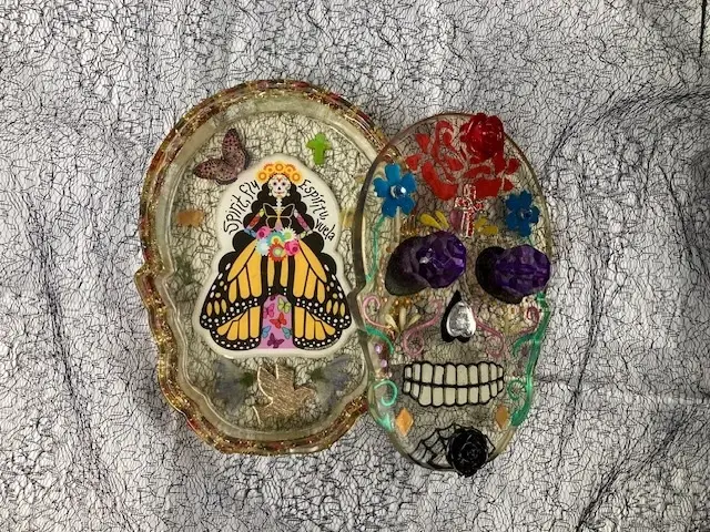 Spirit Fly Clear Sugar Skull Box