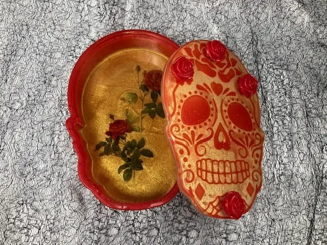Red Rose Sugar Skull Box