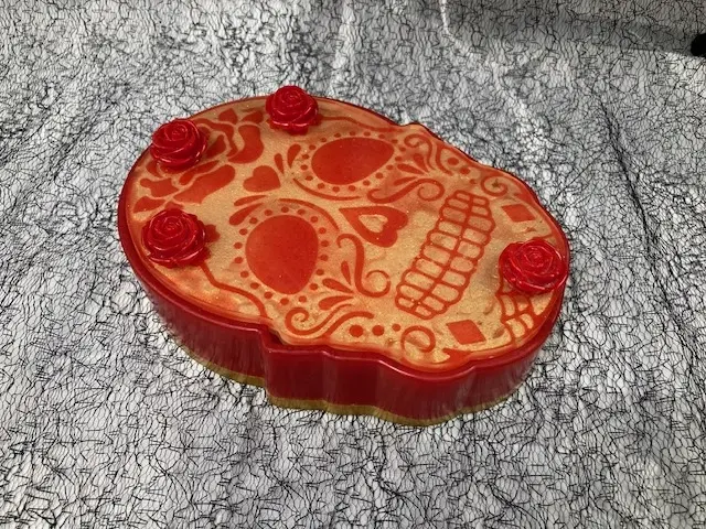 Red Rose Sugar Skull Box