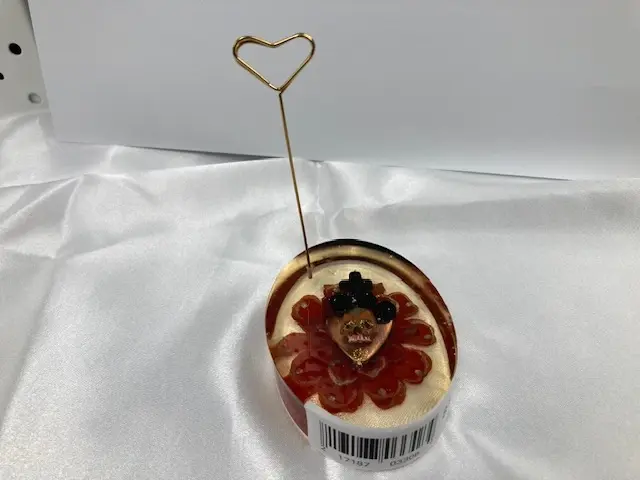 Red Flower Sugar Skull Memo holder