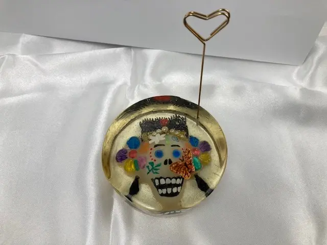 Catrina with Butterfly and Black Earrings