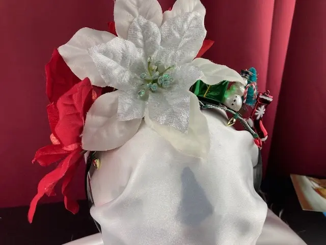 Small Christmas Poinsettia Flower Crown 