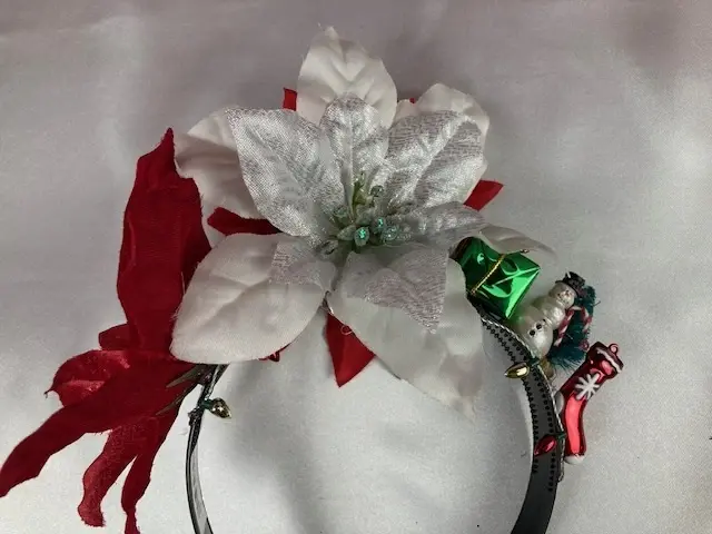 Small Christmas Poinsettia Flower Crown 