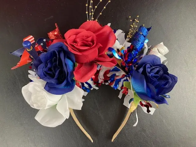 Red, White and Blue Flower Crown