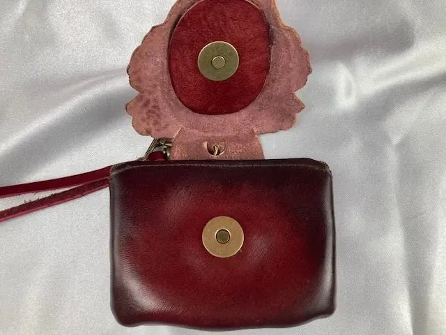 Sugar Skull Leather Coin Purse
