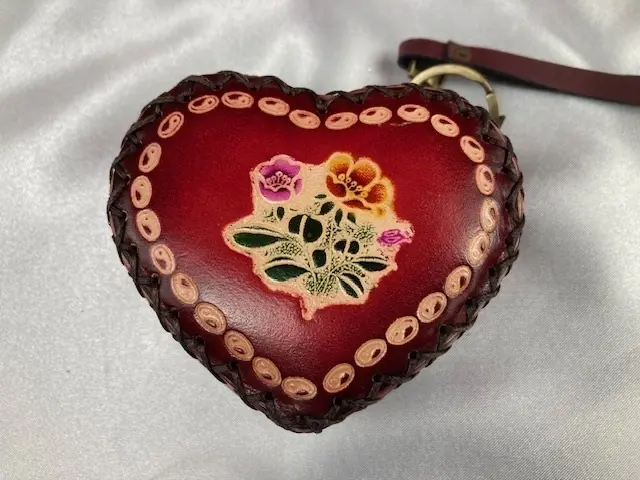 Heart Shaped Leather Coin Purse