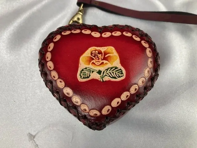 Heart Shaped Leather Coin Purse