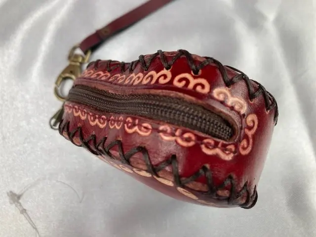 Heart Shaped Leather Coin Purse