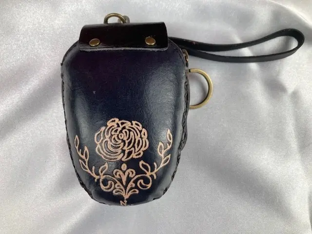 Sugar Skull Shaped Leather Coin Purse
