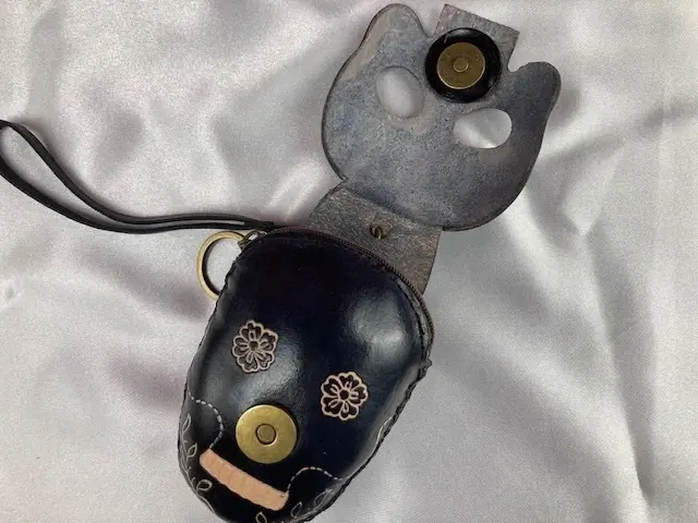 Sugar Skull Shaped Leather Coin Purse