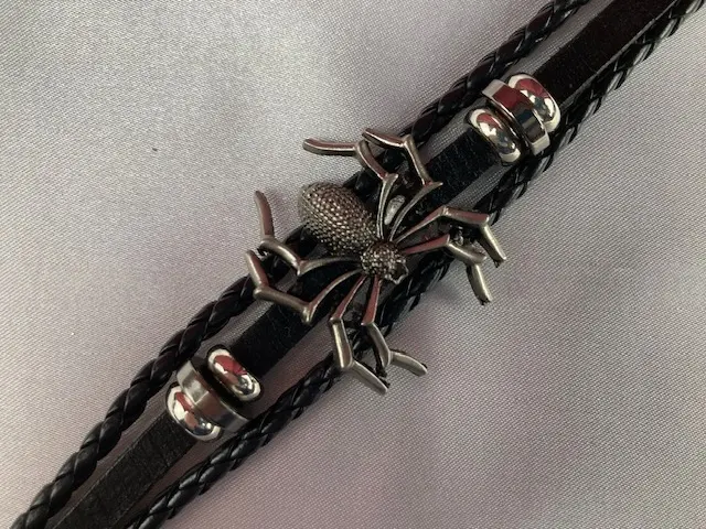 Leather Spider Bracelet