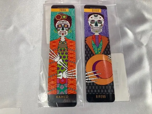 Frida Kahlo and Diego Garcia Bookmarks. Two sided.