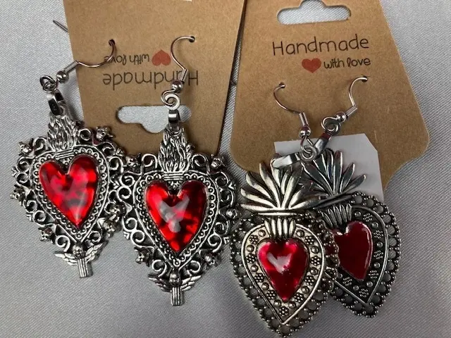Flaming Heart Earrings