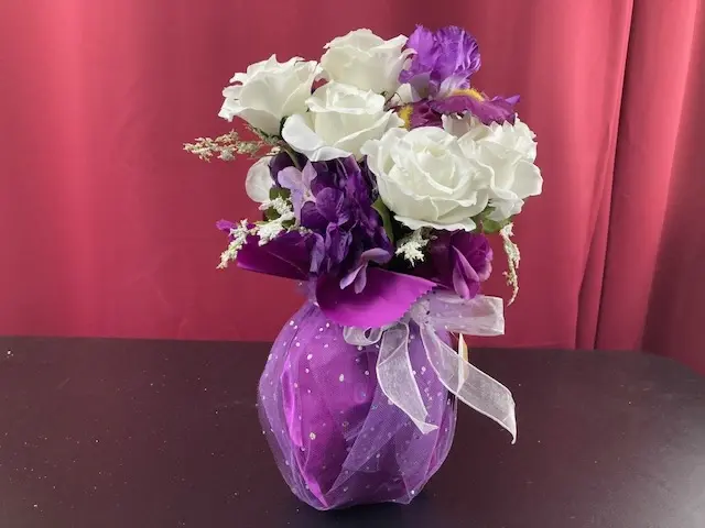 Purple and White