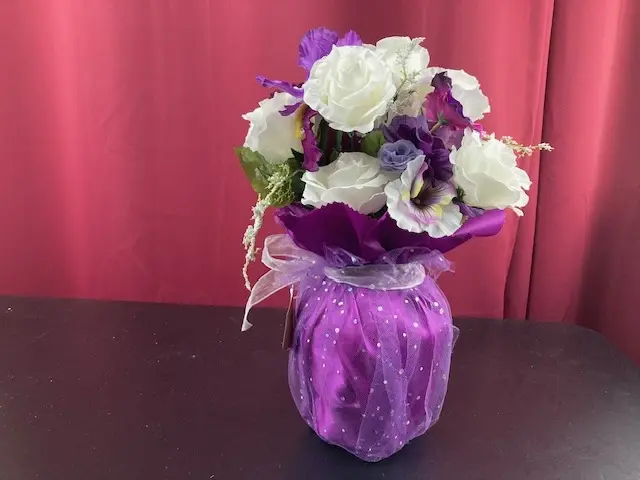 Purple and White