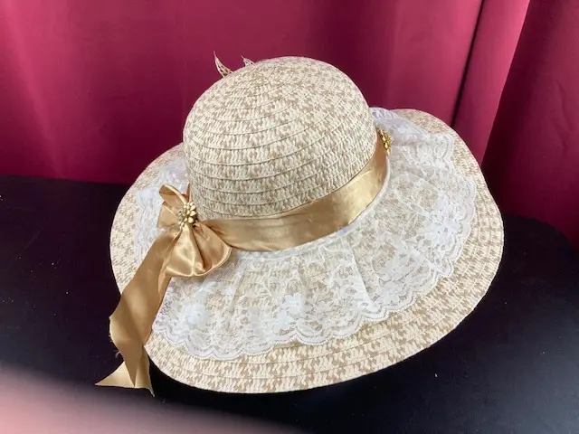Straw Sunhat with Lace
