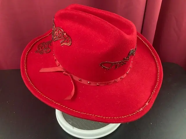 Red Felt Cowgirl Hat