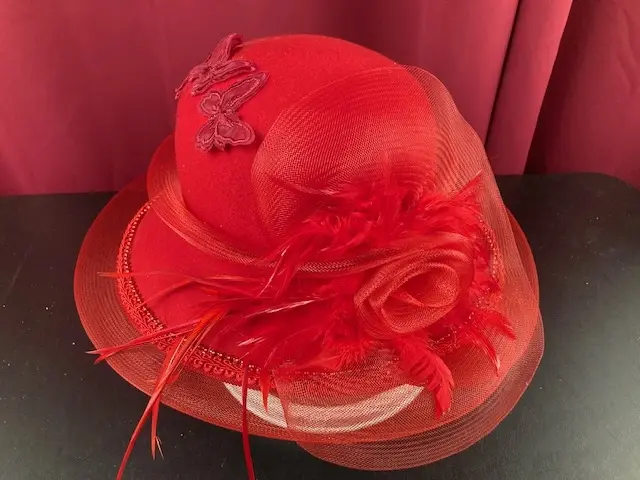 Red Cloche Hat