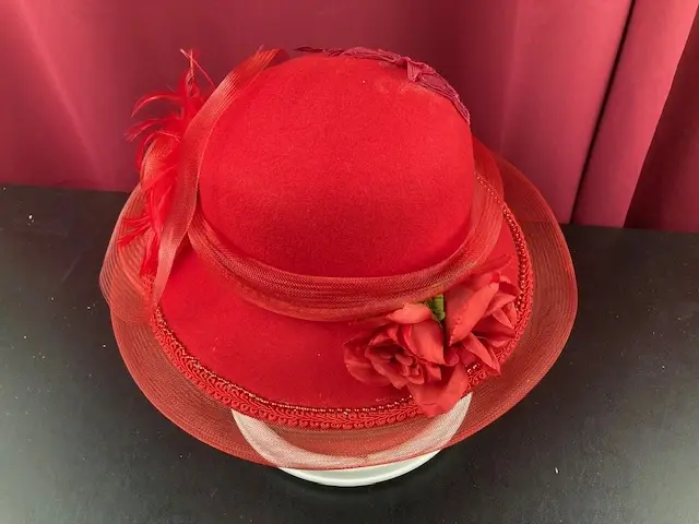 Red Cloche Hat
