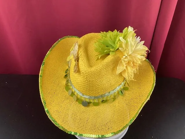 Bright Yellow and Green Hat