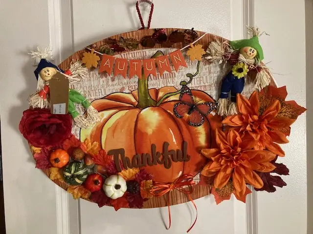 Autumn Platter with Scarecrows