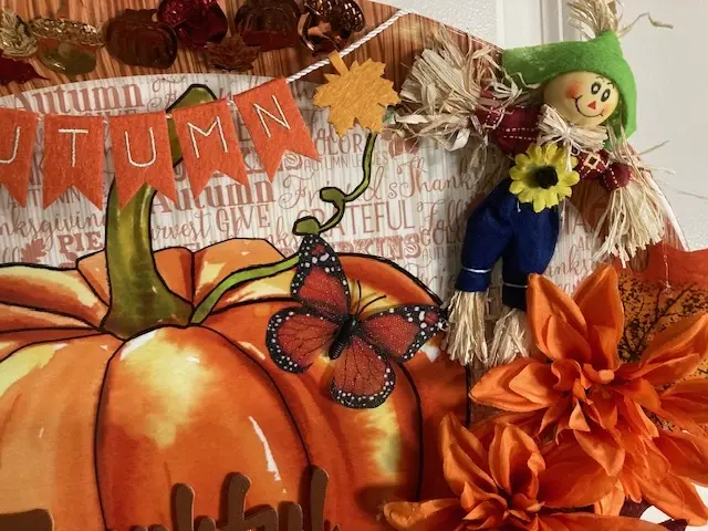 Autumn Platter with Scarecrows