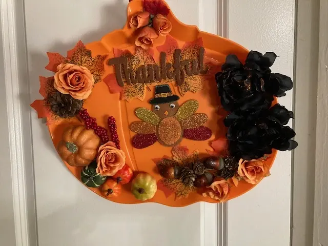 Fun Pumpkin Platter with Thanksgiving Turkey